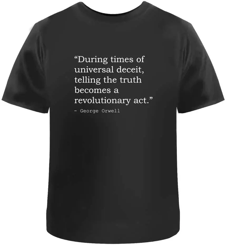 Мужские/женские хлопковые футболки Cytat by George Orwell (TA 451258 )