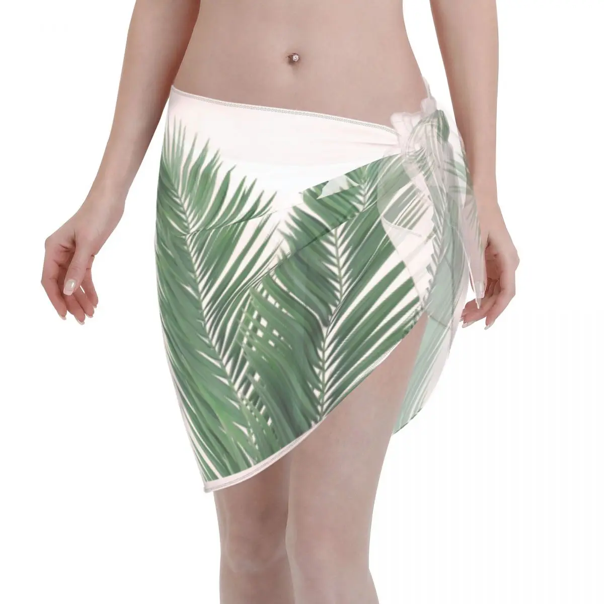 

Palm Leaves Tropical Sexy Women Cover Up Wrap Chiffon Swimwear Pareo Sarong Beach Hawaii Bikini Cover Ups Skirt Swimsuit