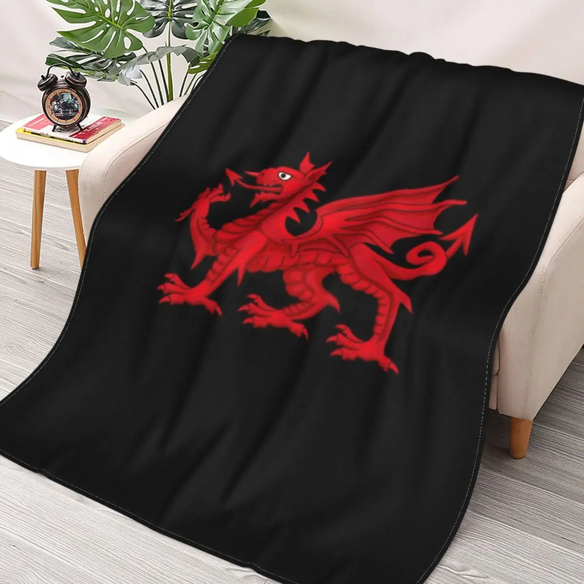 

Welsh Dragon 3D Printed Flannel Throw Blanket