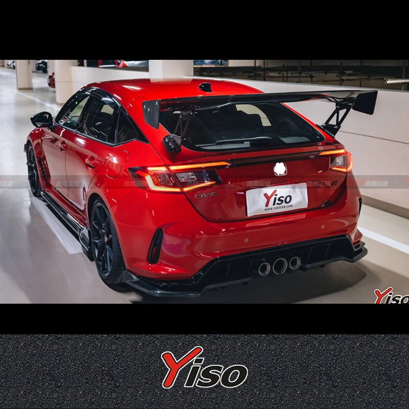 Фото Подходит для Civic 11 поколения FL5 TYPER с хвостом из углеродного волокна в стиле VOLTEX Civic 11-го поколения FL5 TYPER GT BIG Wing №2