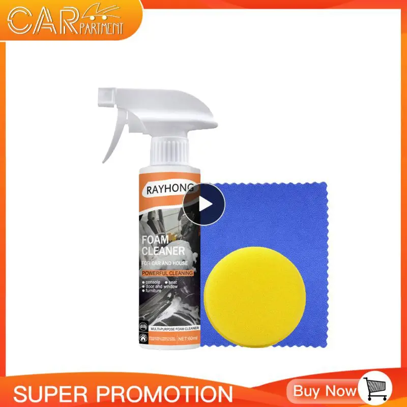 

1~10PCS Universal Car Interior Cleaning Ceiling Seats Wash Free Anti-aging Foam Cleaner Car Supplies Car Cleaning Agent 60ml