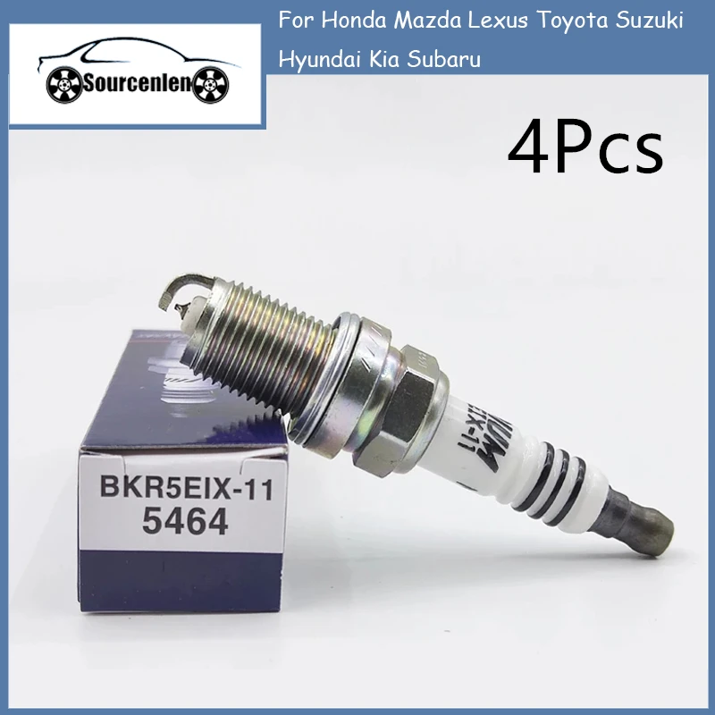 

4pcs/lot BKR5EIX11 5464 Iridium Spark Plug for Honda Mazda Lexus Toyota Suzuki Hyundai Kia Subaru BKR5EIX-11 5464