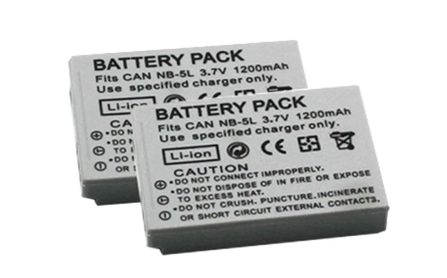 

2-10 Pieces 3.7V 1200mAh Camera Battery for Canon Camera SX200 210 220 230 IXUS850 990 980 970 960 NB-5L