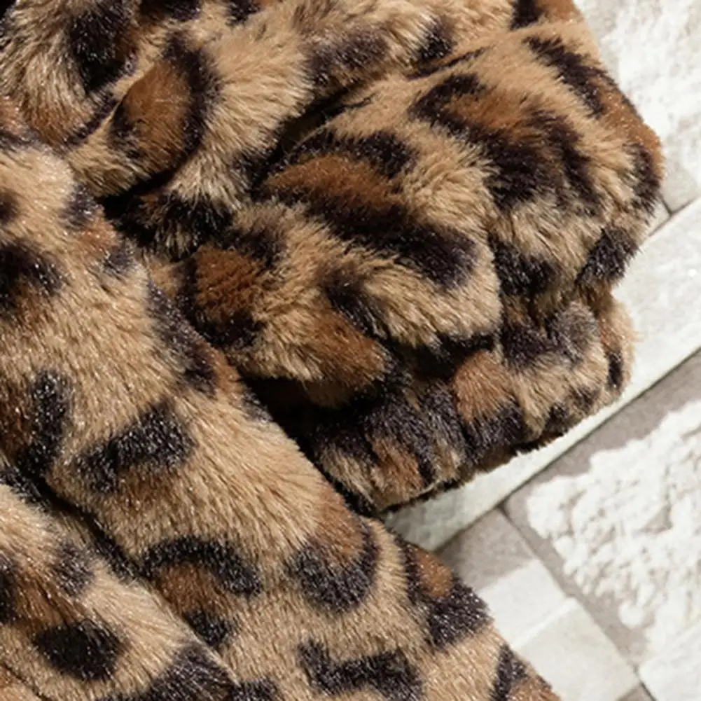 Winter Leopard Print Jacket Women's Stand collar Warm Parkas Outwear 2022 New Autumn Winter Korean Female Loose Faux Fur Coats