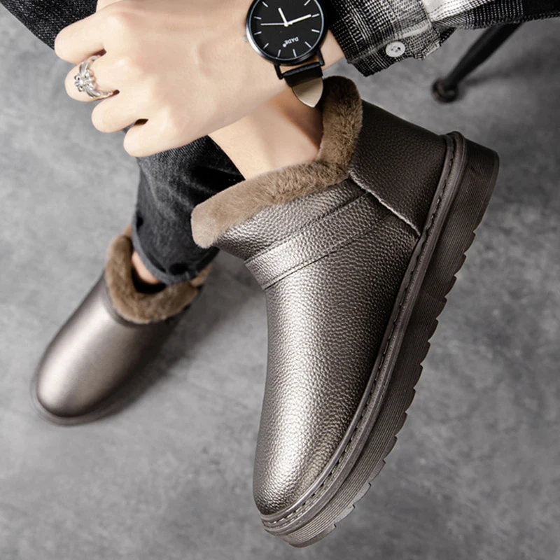 

Men Winter Snow Boots Waterproof Sports Shoes Super Warm Male Sneakers Wear-resistant Man Boots Outdoor Hiking Boots Work Shoes