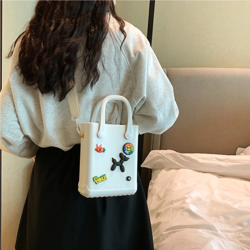 

Jibz Beach Bogg Bag EVA Waterproof Summer Travel Female Shoulder Crossbody Handbags Cartoon Women's Girl Baby Jibz Tote Bogg Bag