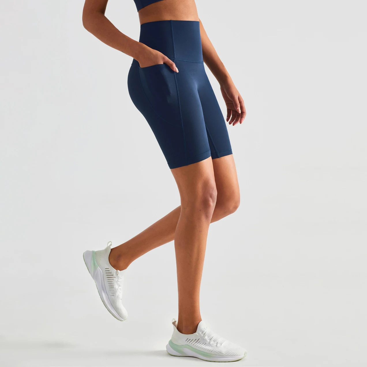 

Спортивные велосипедные шорты для женщин с карманами, Колготки с высокой талией, леггинсы для ягодиц, фитнеса, тренировок с эффектом пуш-ап, ...