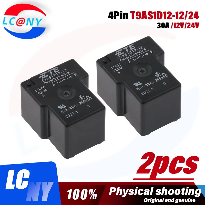 2 шт./партия реле стандартного назначения 12 в пост. Тока 24 30 А 4 контакта