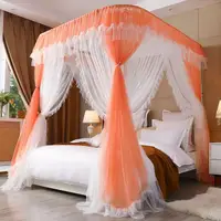 Guide rail Palace Mosquito Net home decor Bed Canopy Double Layer Bed Valance Home wedding decoration Bed cover bedroom Curtains