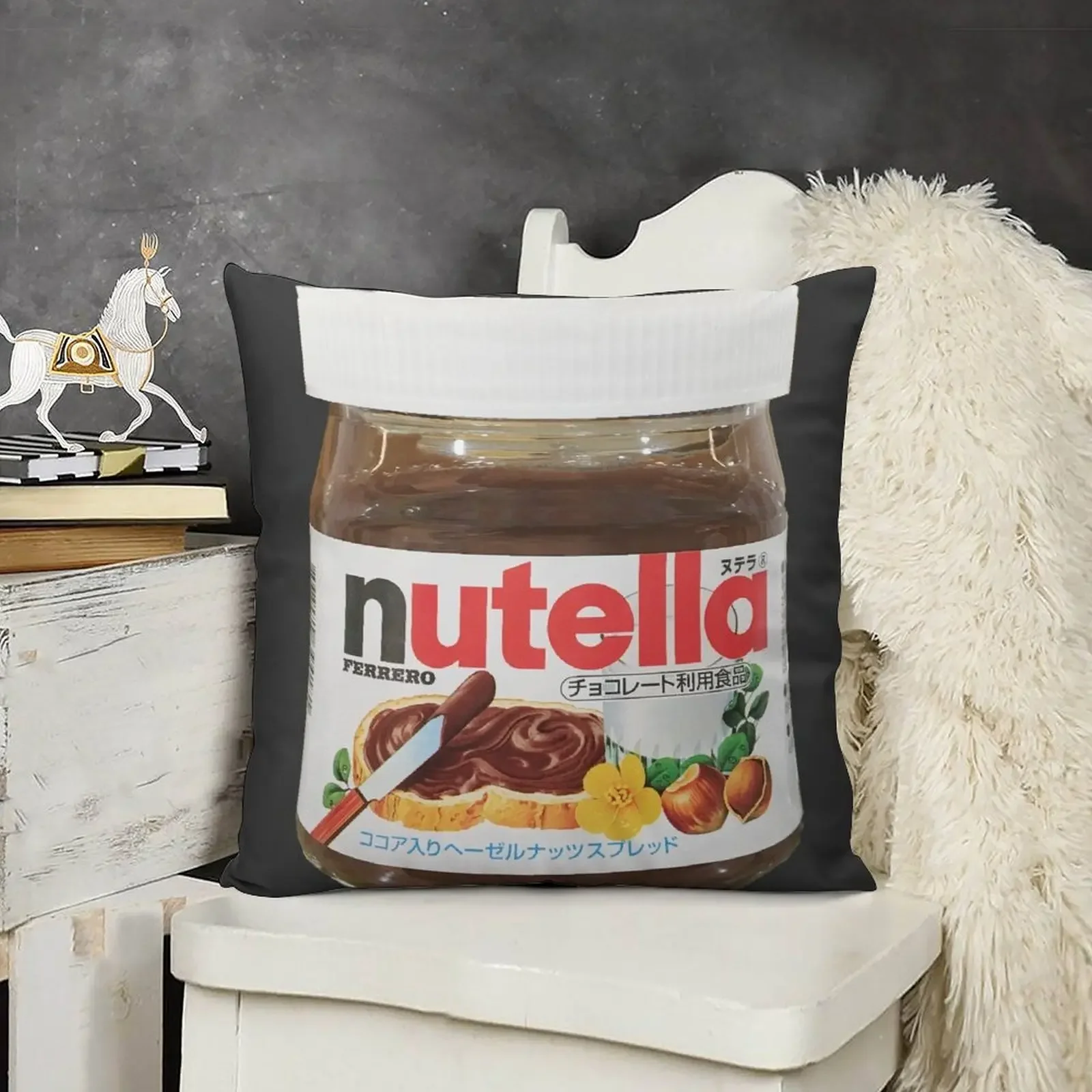 Подушка Treasured Nutella мраморная наволочка подушка