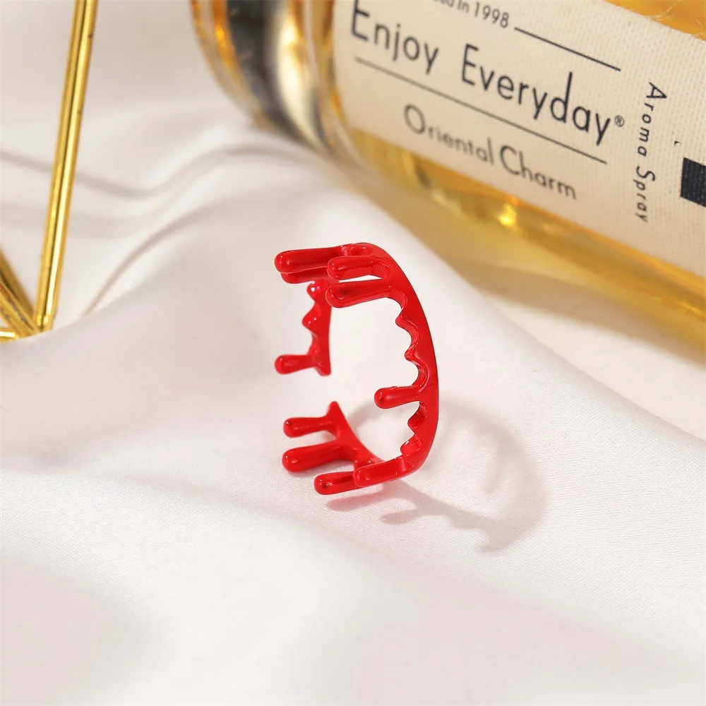 Новое модное кольцо Bleeding Halloween Funny Decoration Horror Vampire Cut Fake Blood Mark Rings Jewelry.