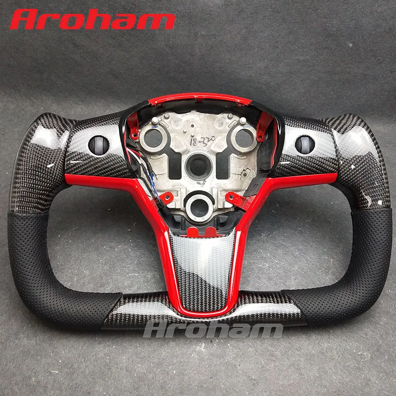 

Free Return Aroham YOKE Steering Wheel For Tesla M3 MY Model 3 and Model Y 2017 2018 2019 2020 2021 2022 2023 With Heating