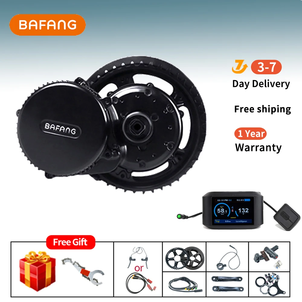 

Bafang 48V 500W BBS02B Mid Drive Motor Electric Bike Conversion Kit With DPC18 C965 LCD Display E Bicycle 8fun BBS02