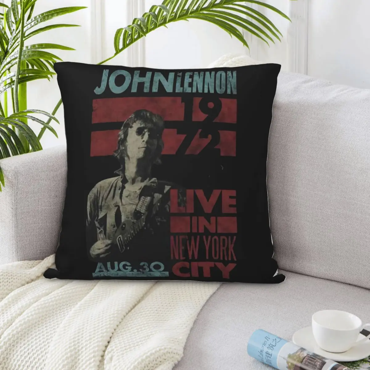 John Histper Baju Lennon Tinggal Di Nyc 1972 мужская унисекс ретро женская наволочка по