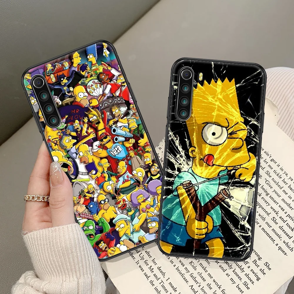 

Cartoon The Simpsons Phone case For Xiaomi Redmi Note 7 7A 8 8T 9 9A 9S 10 K30 Pro Ultra black silicone prime 3D hoesjes trend