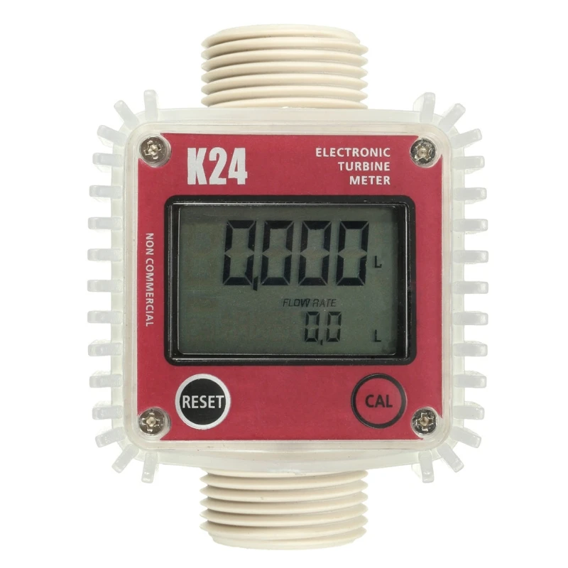 

LCD Fuel Flow Meter K24 Turbine Digital Die-sel Fuel Flowmeter Hot Favorable for Chemicals Liquid Water Hot