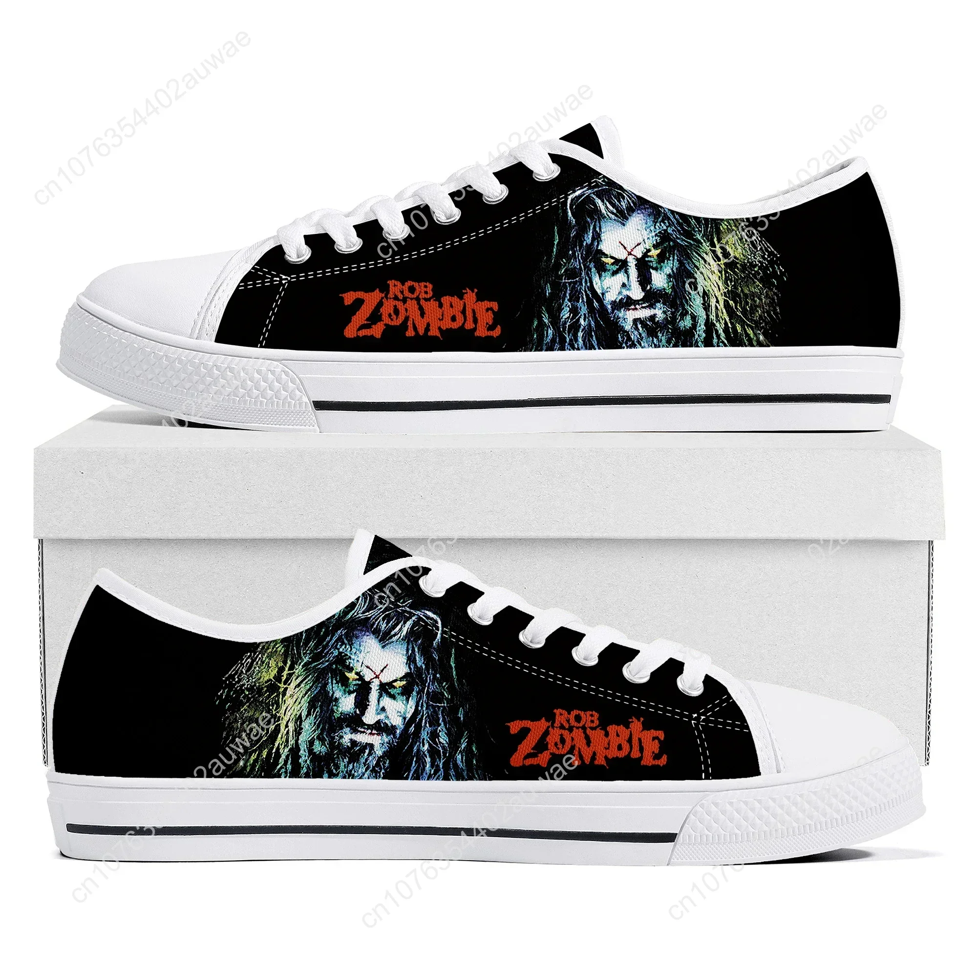 Фото Кроссовки Rob Zombie Rock Singer Low Top, высококачественные, для мужчин, женщин, подростков и детей, повседневные парные кеды из канваса, обувь на заказ №3