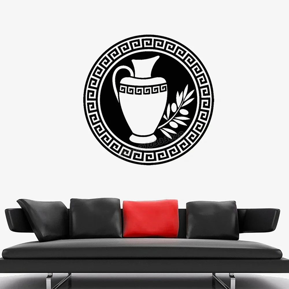 Греческая ваза Настенная Наклейка античный греческий орнамент кувшин оливковая