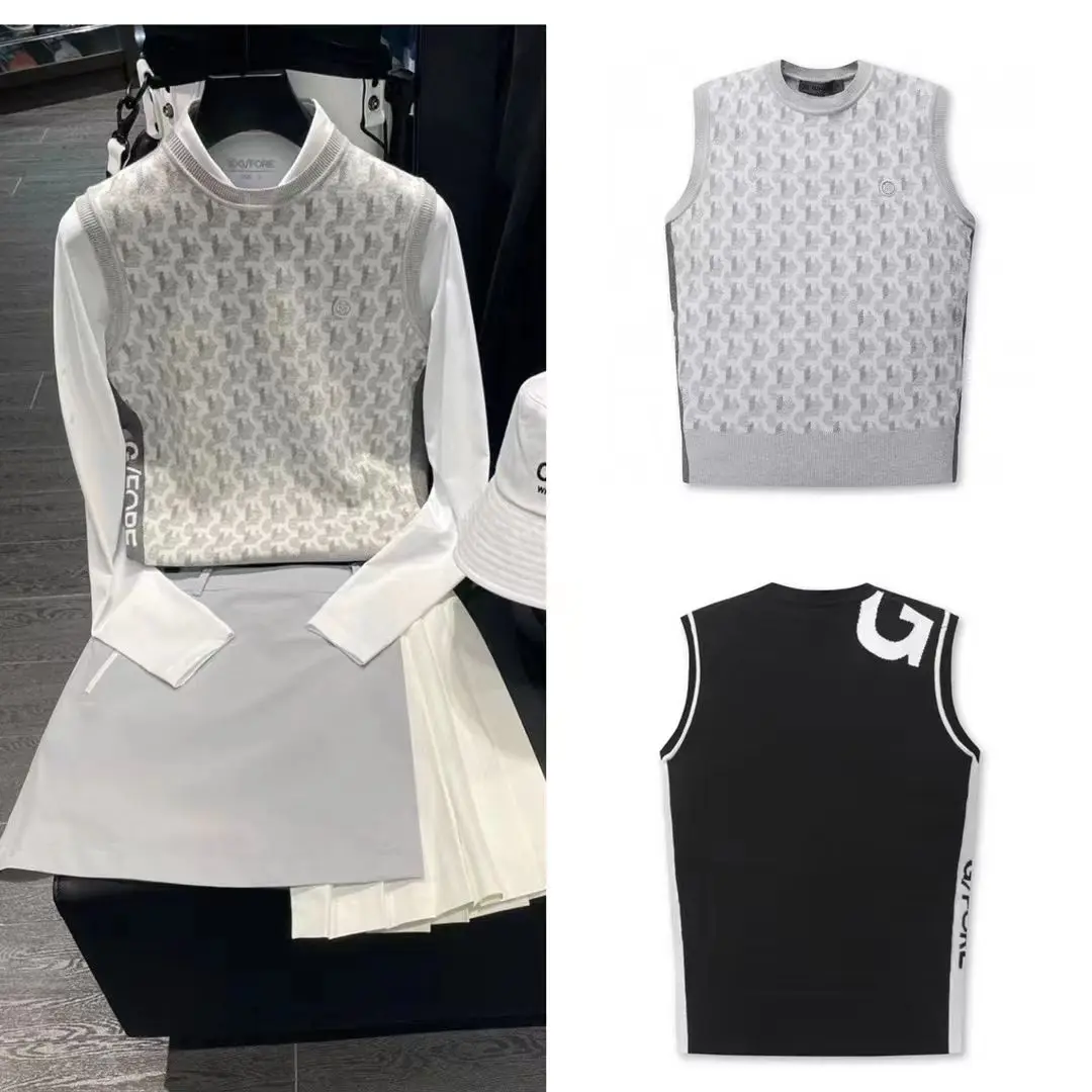 

G4 New Women golf vest lady knitted vest golf men mark 골프긴팔
