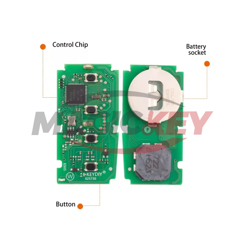 Фото Универсальный смарт-ключ KEYDIY KD TIB42-4 с 3+1 кнопками и чипом 8A 4D для Lexus №3