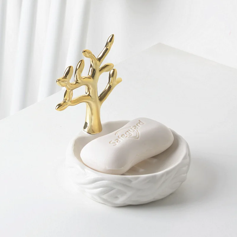 

European and American Creative dripping ceramic soap box personalized household toilet soap dish soap holder jewelry rack tray