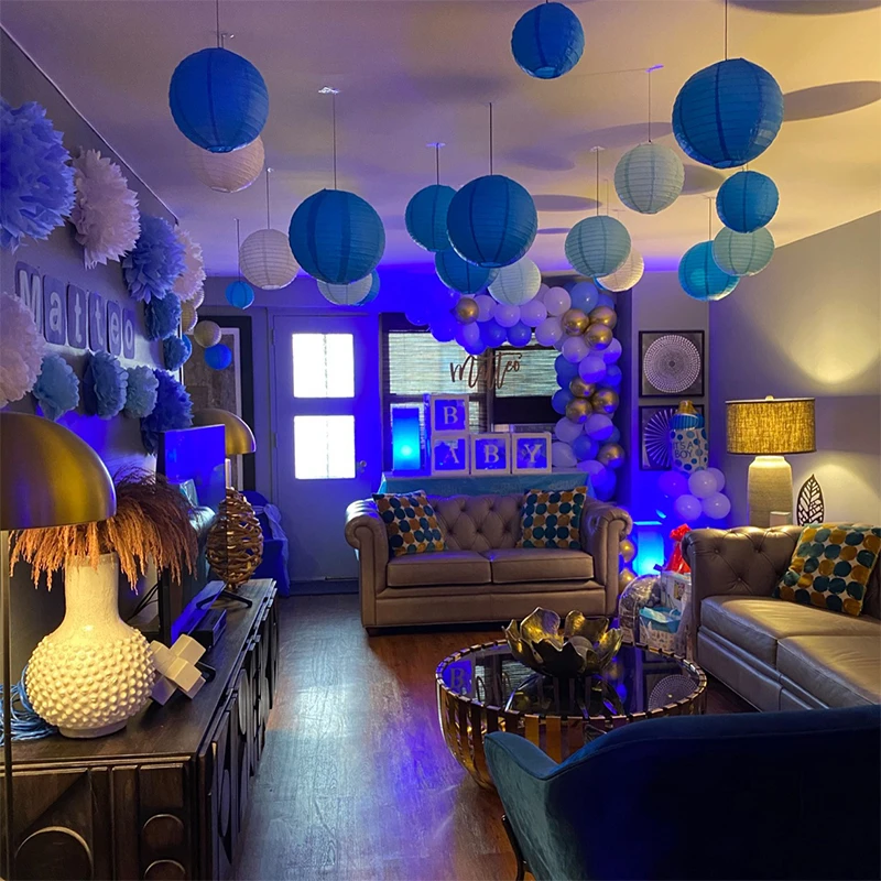 Свадебное украшение фонарь 30 шт./лот белый круглый китайский бумажные фонари для