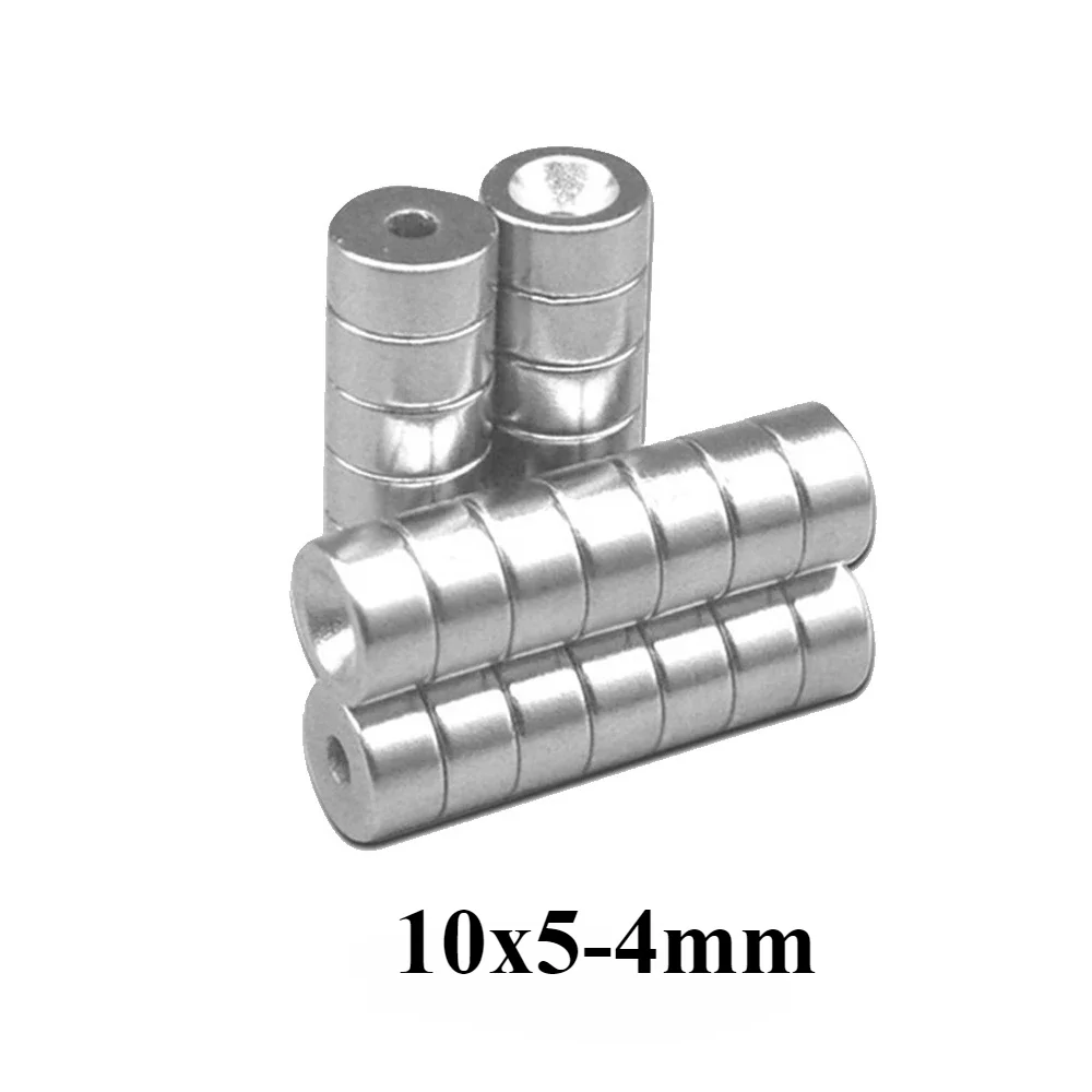 10x5-4 Stong неодимовый магнит диск 10x5 мм отверстие 4 небольшой диаметр Круглый