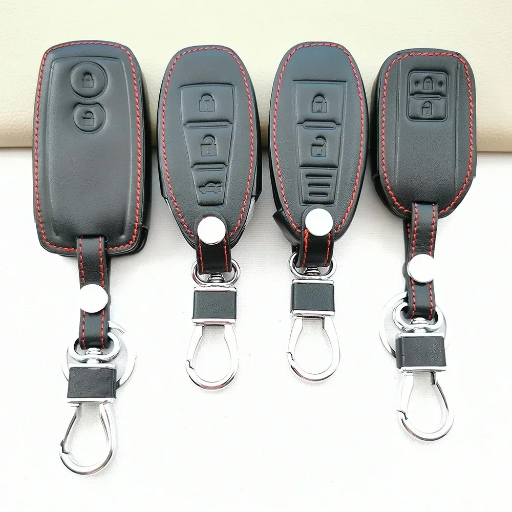 Leather Car Key Cover for Suzuki Sierra Jimny Swift Embona Spacia Wagon Ertiga Remote Case Holder Accessories