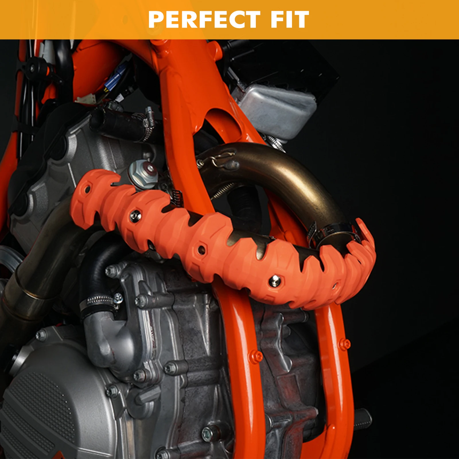 Фото Для KTM EXC 250F EXCF 450 SXF 450 SMR 450 220 мм 400 мм Глушитель выхлопной трубы Теплозащитный экран SXF EXCF SMR 250 350 450 500 №2