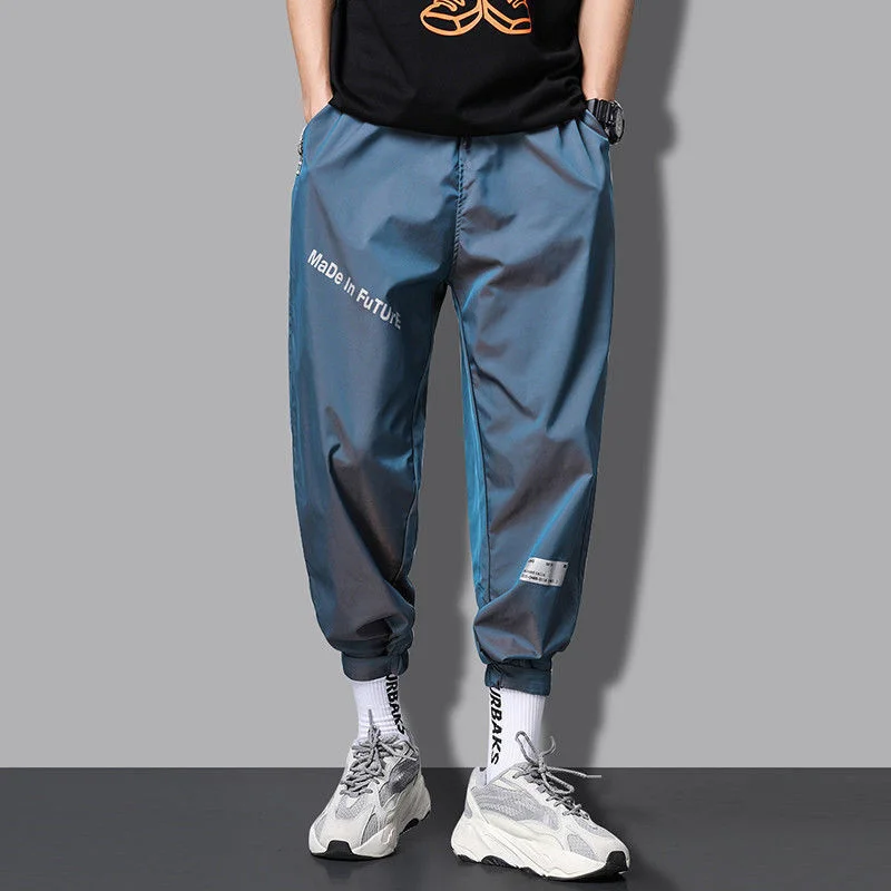 Spring New Men's Casual Pants Male Korea Fashion Elastic Waist Jogging Sweatpants Pants Streetwear Hip Hop Trousers Cargo Pants