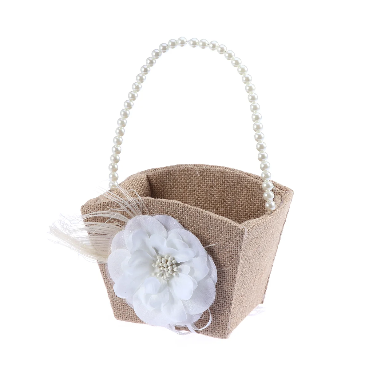 

Basket Flower Girl Weddingburlap Baskets Weddings Rustic Buralp Smallhandle White Storage Wicker Vintage Ceremony Candy Party
