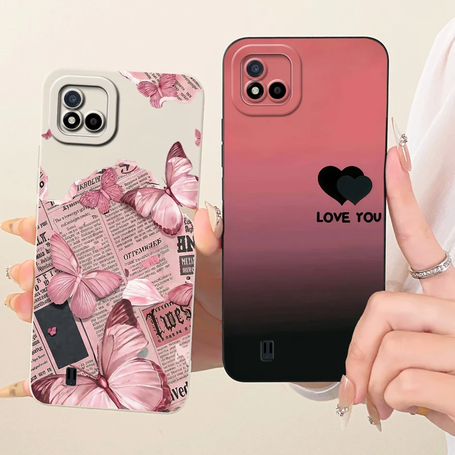 Фото Для Realme C11 2021 Чехол RMX3231 Новый чехол с рисунком цветов Мягкий чехол из ТПУ для Realme C20 C 11 2021 RealmeC11 RMX2185 Бампер №2