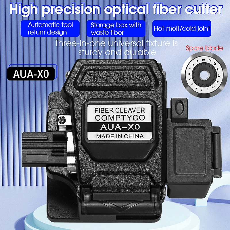 

High-precision AUA-X0 fiber cleaver with waste fiber box,fiber fusion splicer cutter , fiber optic cable cutter, Free Shipping