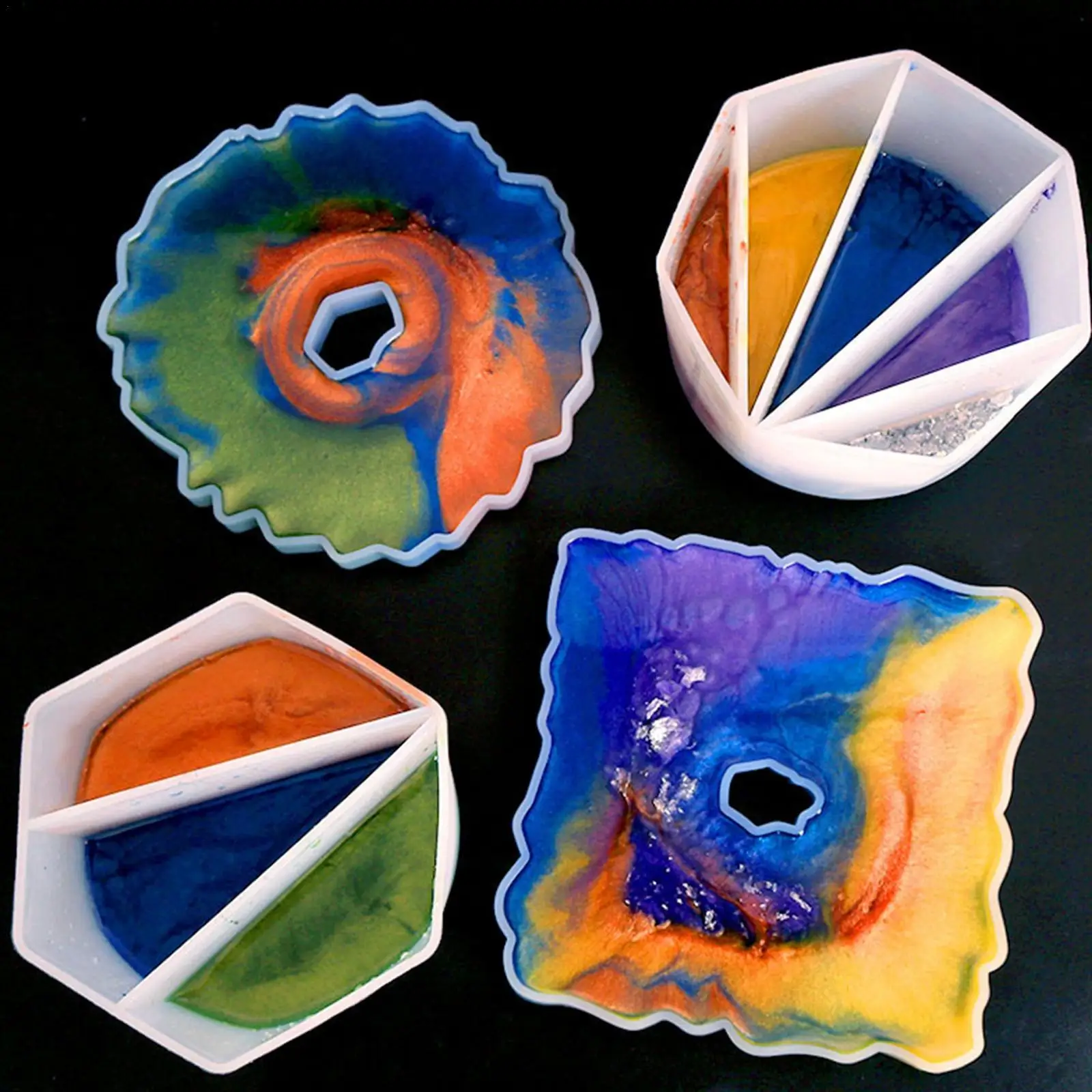 

Epoxy Silicone Color Mixing Cup Toning Dispensing Cup DIY Craft Casting Tool Silicone Distributing Cup Color Mixing Toning Mold