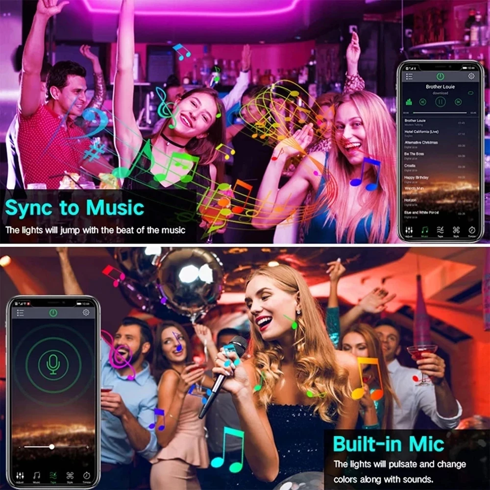 USB LED Strip Lights 5050 Bluetooth Control DC 5V RGB Tape Ribbon Flexible Lamp For Festival Room Party TV BackLight Decoration |