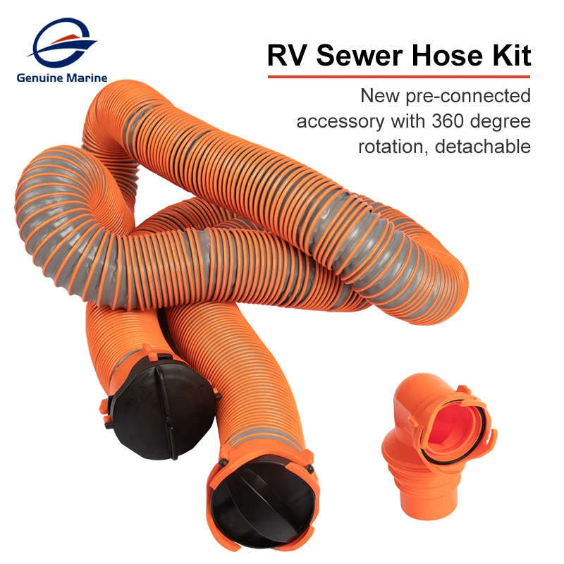 

RV Sewer Hose Kit Universal RV Sewage Pipe Kit Leak Proof Hose Fitting RV Sewer Hose Swivel Adaptor RV Camper Accessories