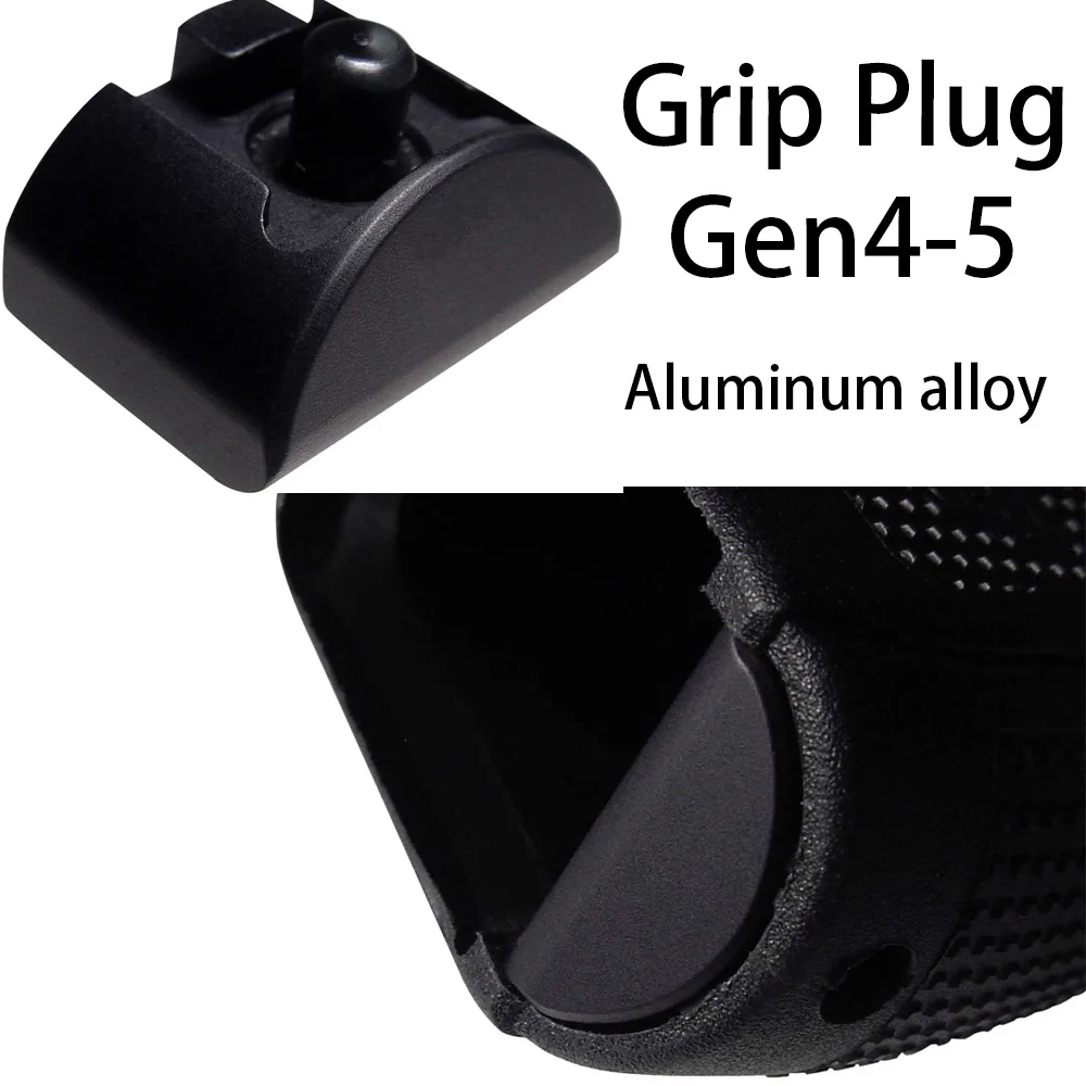 

Aluminum For Glock Gen 4-5 17 19 22 23 24 32 34 35 Grip Insert Plug Black Tactical Hunting Accessories
