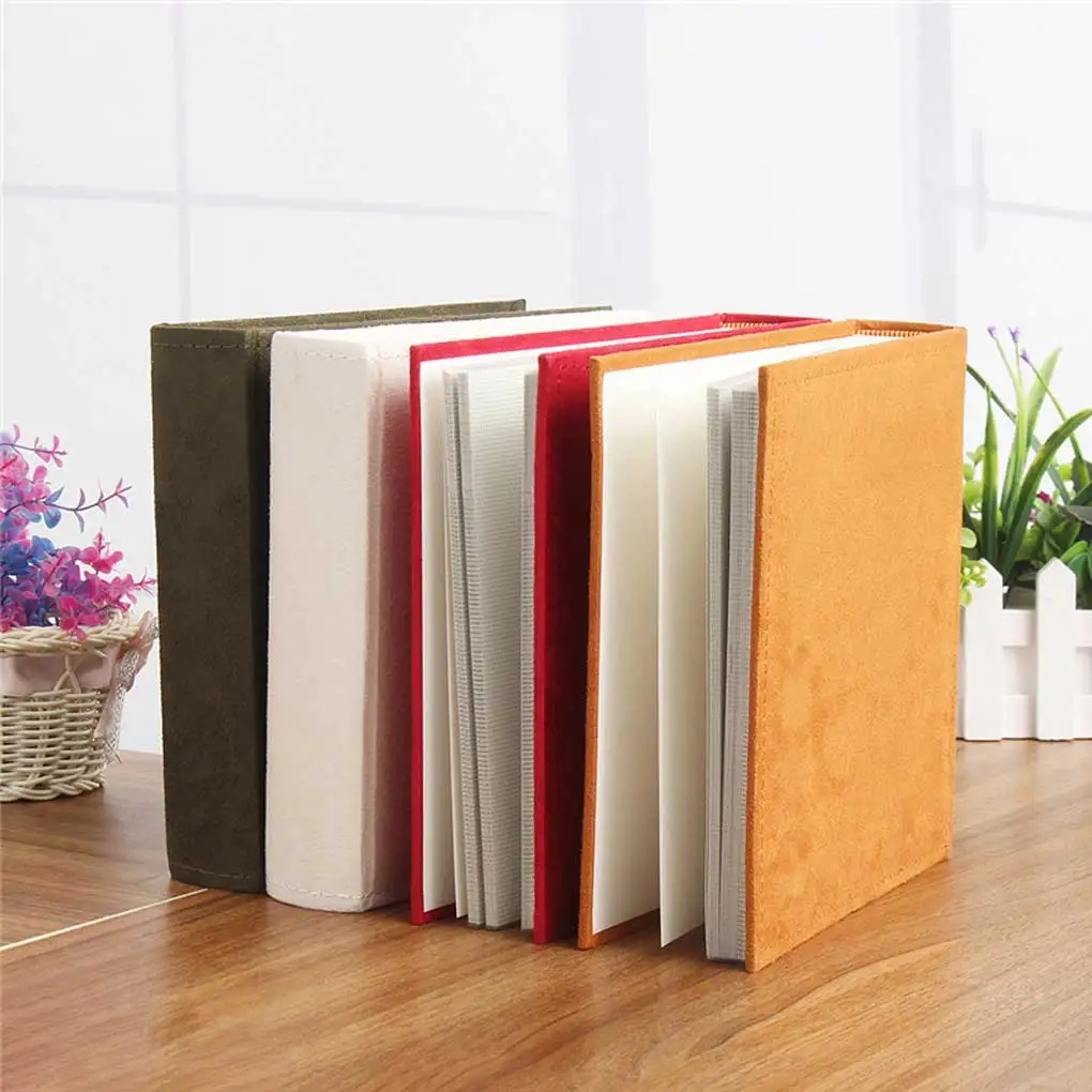 

6 Inch Photo Album 200 Pockets Storage Scrapbooking Holder Vintage Style Memory Baby Birth Travel Book 4 Color Green