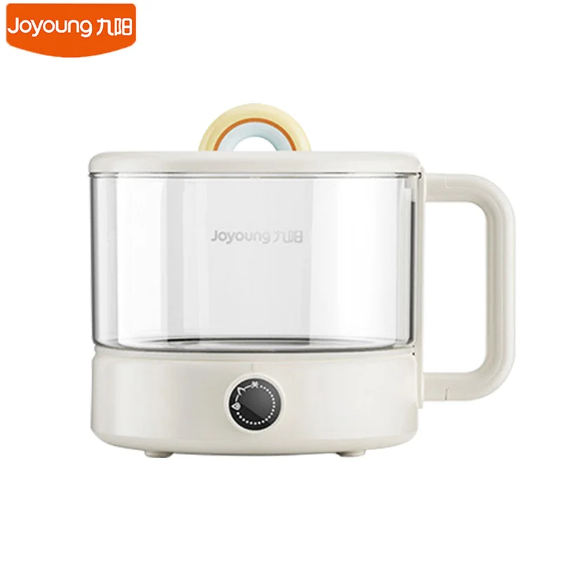 

220V Joyoung Electric Multi Cooker 2L Capacity Visual Glass Noodles Porridge Cooking Pot Household Mini Hot Pot For 1-2 Persons