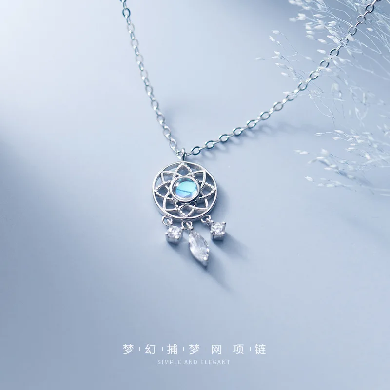 

Ожерелье «Ловец снов», супернеувядающий Универсальный кулон в стиле ретро, в стиле Ins, модная цепочка до ключицы, с красной сеткой