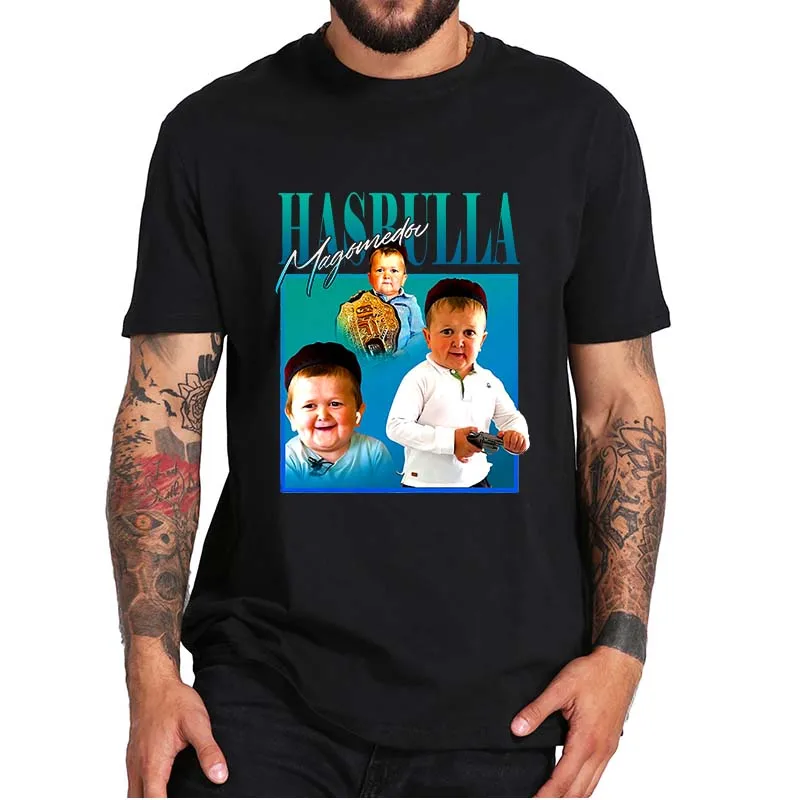 

Hasbulla Fighting Meme Classic T Shirt Mini Khabib Blogger T-Shirt Women Men Summer Casual Short-sleev Tee Loose Tops