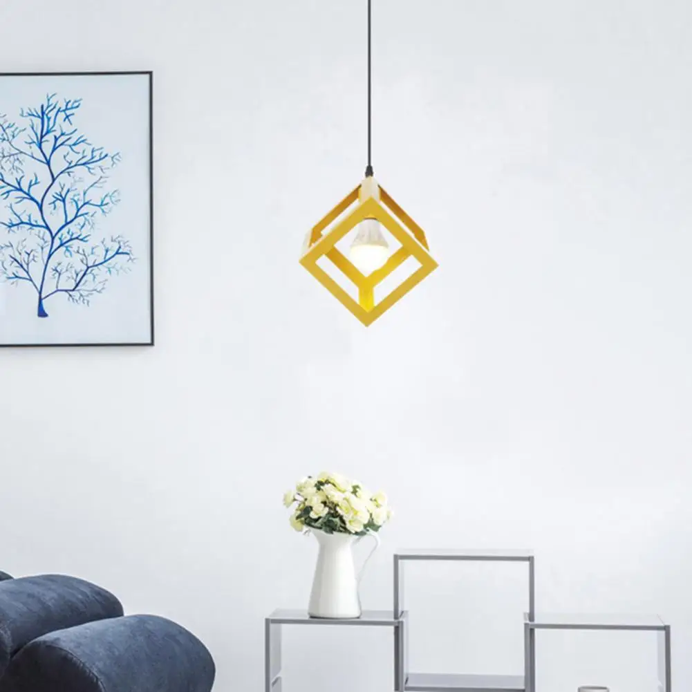 

Потолочная железная квадратная люстра с привлекательным промышленным внешним видом, Потолочная Подвесная лампа, принадлежности для спаль...