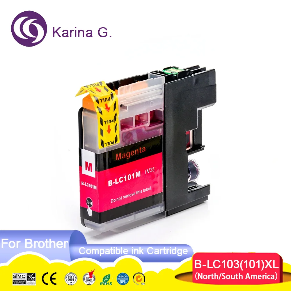 Фото Совместим с картриджем Brother LC101 LC103, костюмом для Brother DCP-J152W MFC-J245 MFC-J285DW MFC-J450DW MFC-J470DW и т. д. №4