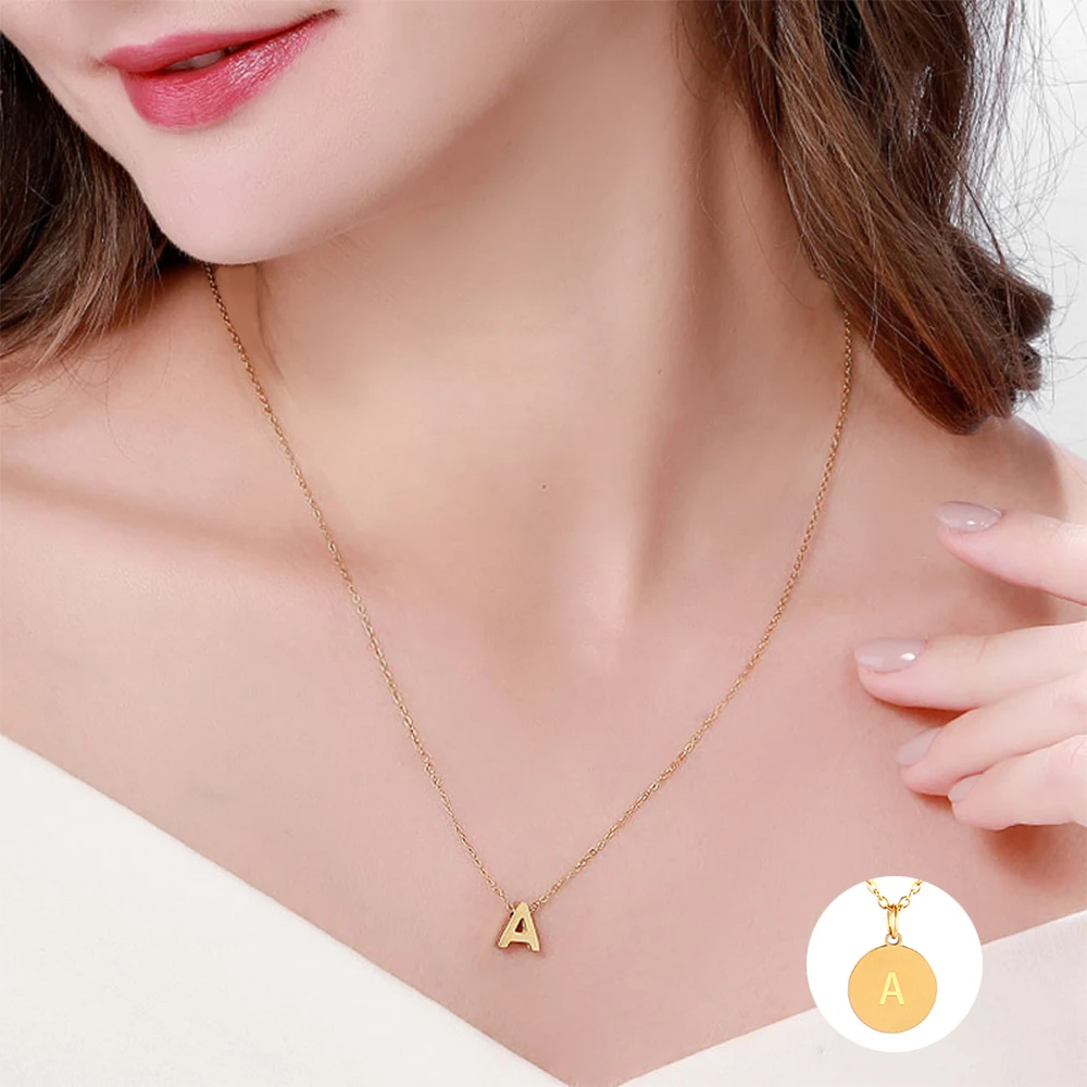 Ожерелье женское из нержавеющей стали с надписью |