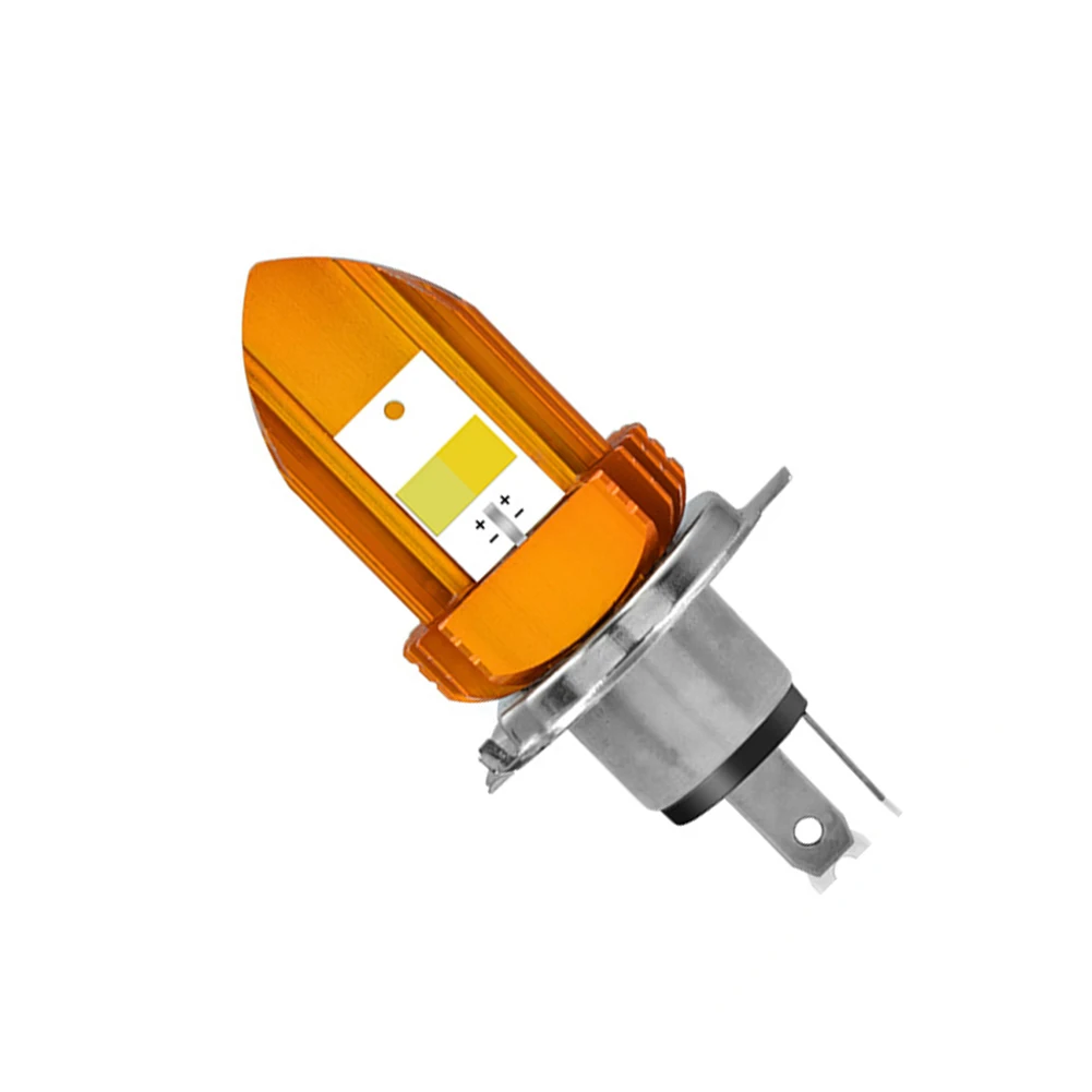 

Светодиодная мотоциксветильник ная лампа H4 9003, двойной луч, белый + желтый свет, высокая мощность, аксессуары для мотоциклов