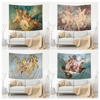 renaissance angels printed large wall tapestry hippie flower wall carpets dorm decor wall hanging sheets