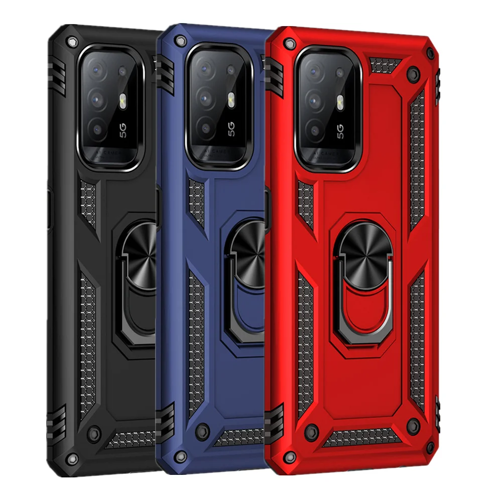 

Reno 5z Case For OPPO Reno 4F 5F 5Z Funda Shockproof Rugged Armor Magnetic Car Holder Ring Cover For Reno 4 5 Lite Back Coque