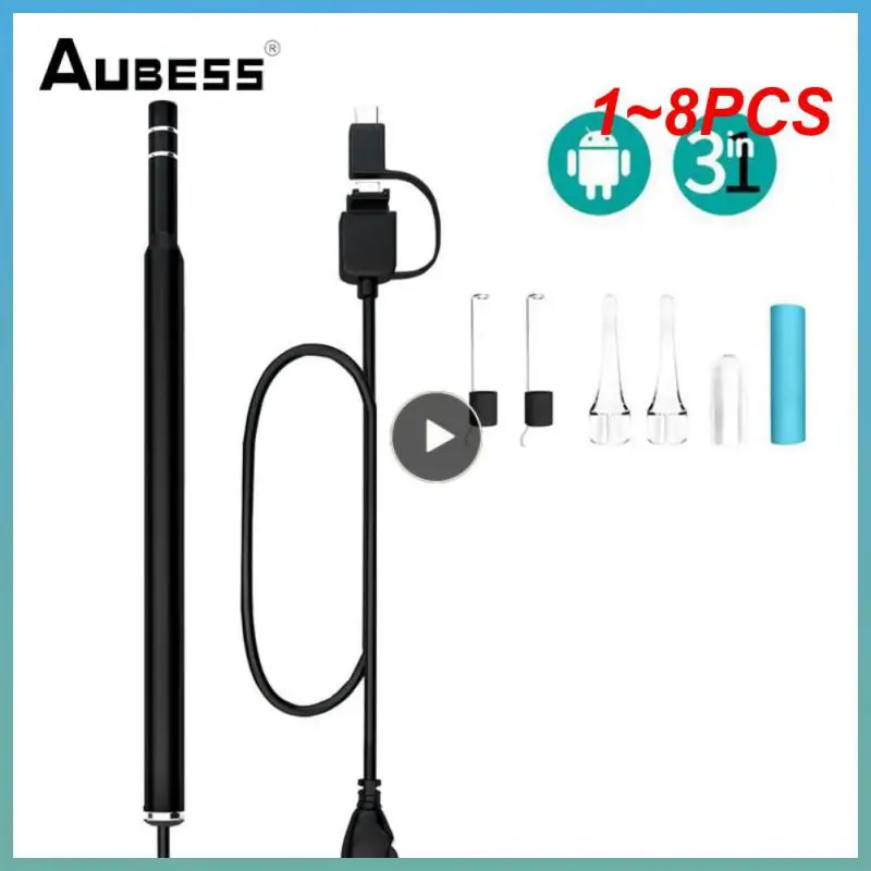 

1~8PCS Usb Otoscope Effective Ear Cleaning User-friendly Ear Scope Camera Easy And Safe To Use Visual Ear Spoon In Ear Cleaning