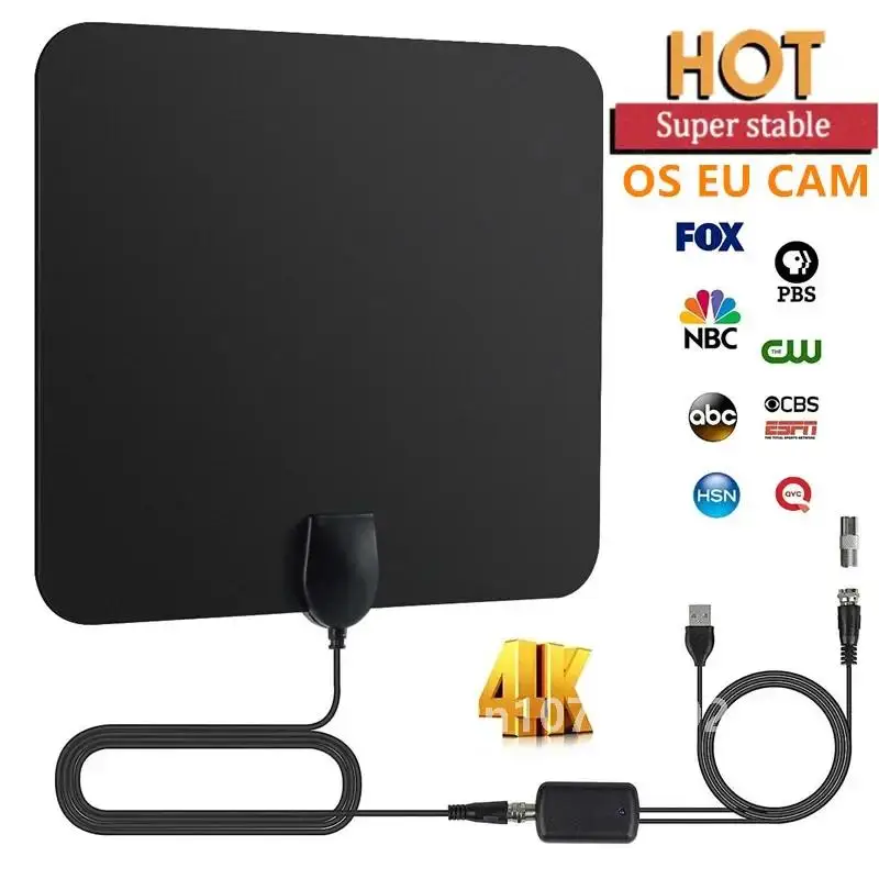 ТВ-антенна Polska линии DE Osams 4K HD TV Box DVB Digital EU Stecker ccann Antenna flache Design