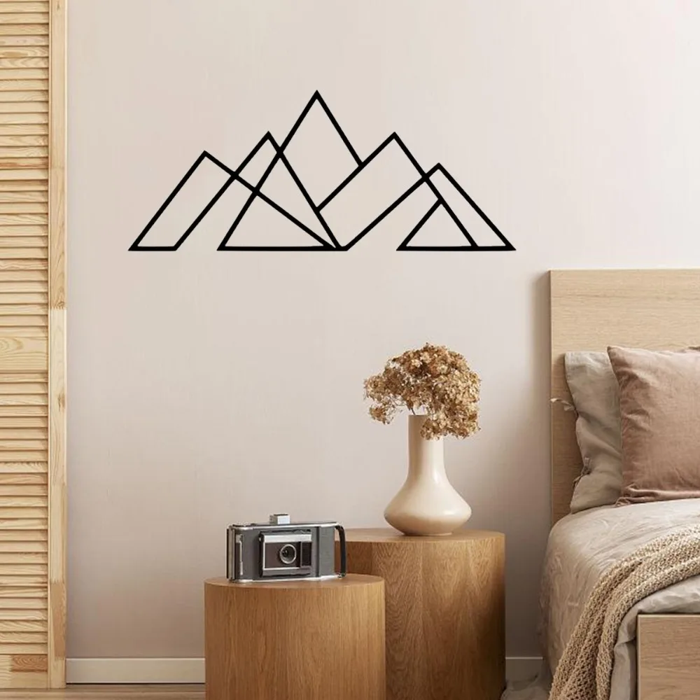 Металлический Настенный декор в виде геометрических Гор-алюминий без ржавчины.